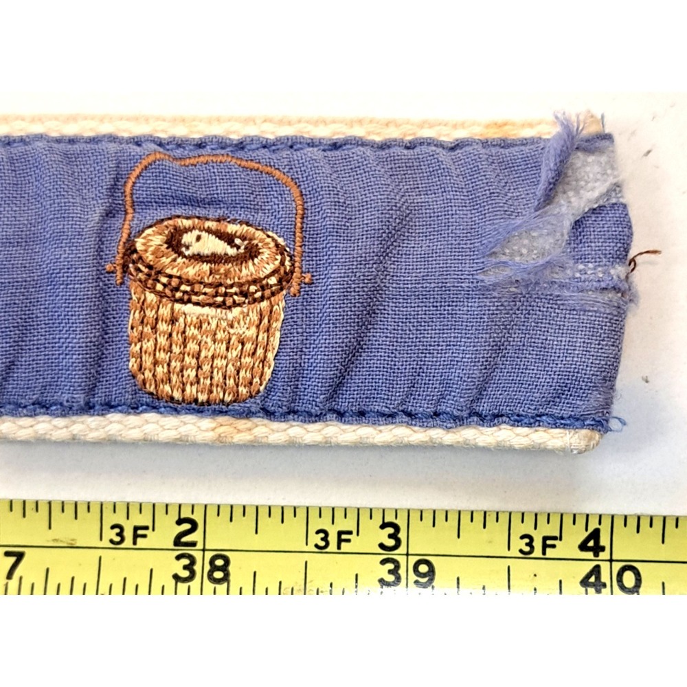CJ Laing Embroidered Fish Basket D-Ring Belt Women's Small‎ Cotton Preppy Summer - Picture 8 of 8